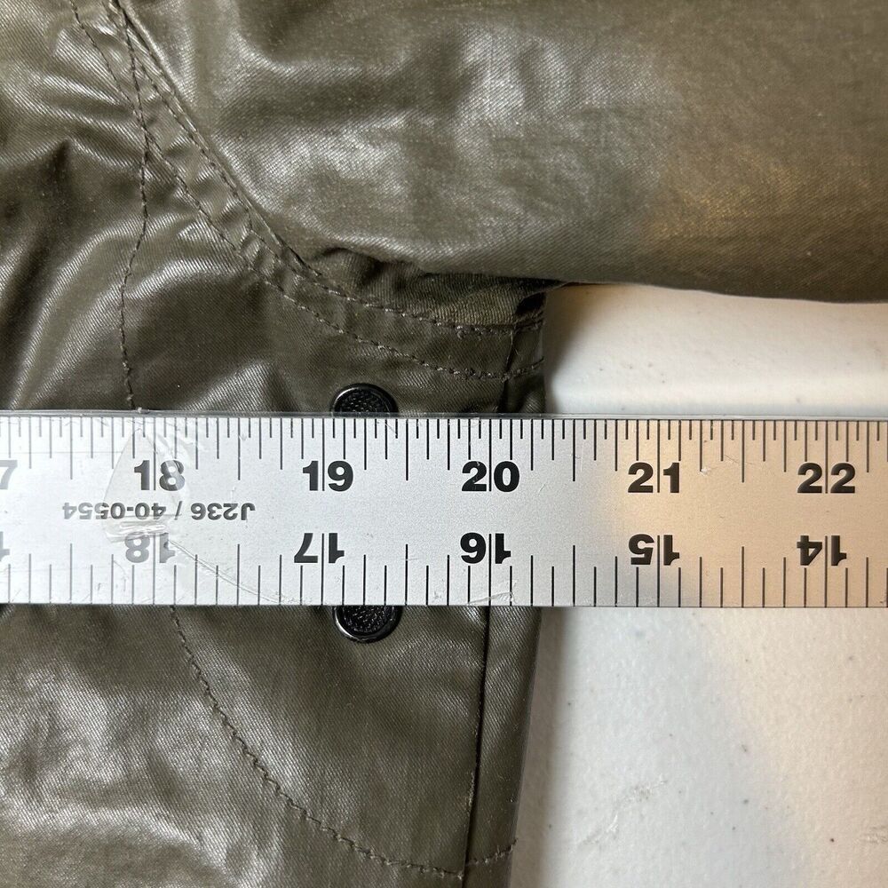 SAM. NYC green parka with real fur Sz M - Picture 5 of 6
